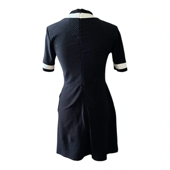 #334, French Connection Elegant Black and White Women's Dress, size 8 - Picture 2 of 3